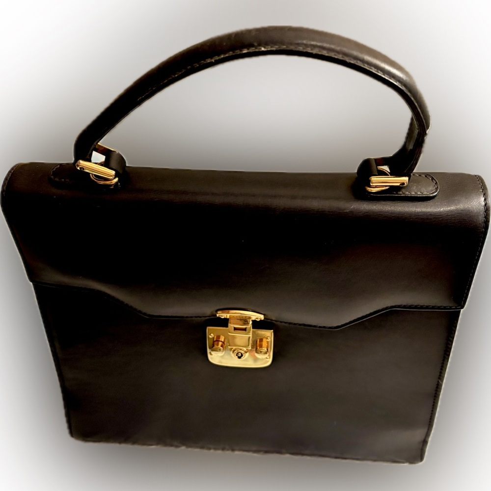Gucci (w. COA) Calfskin Lady Lock Top Handle Satchel - Picture 2 of 16